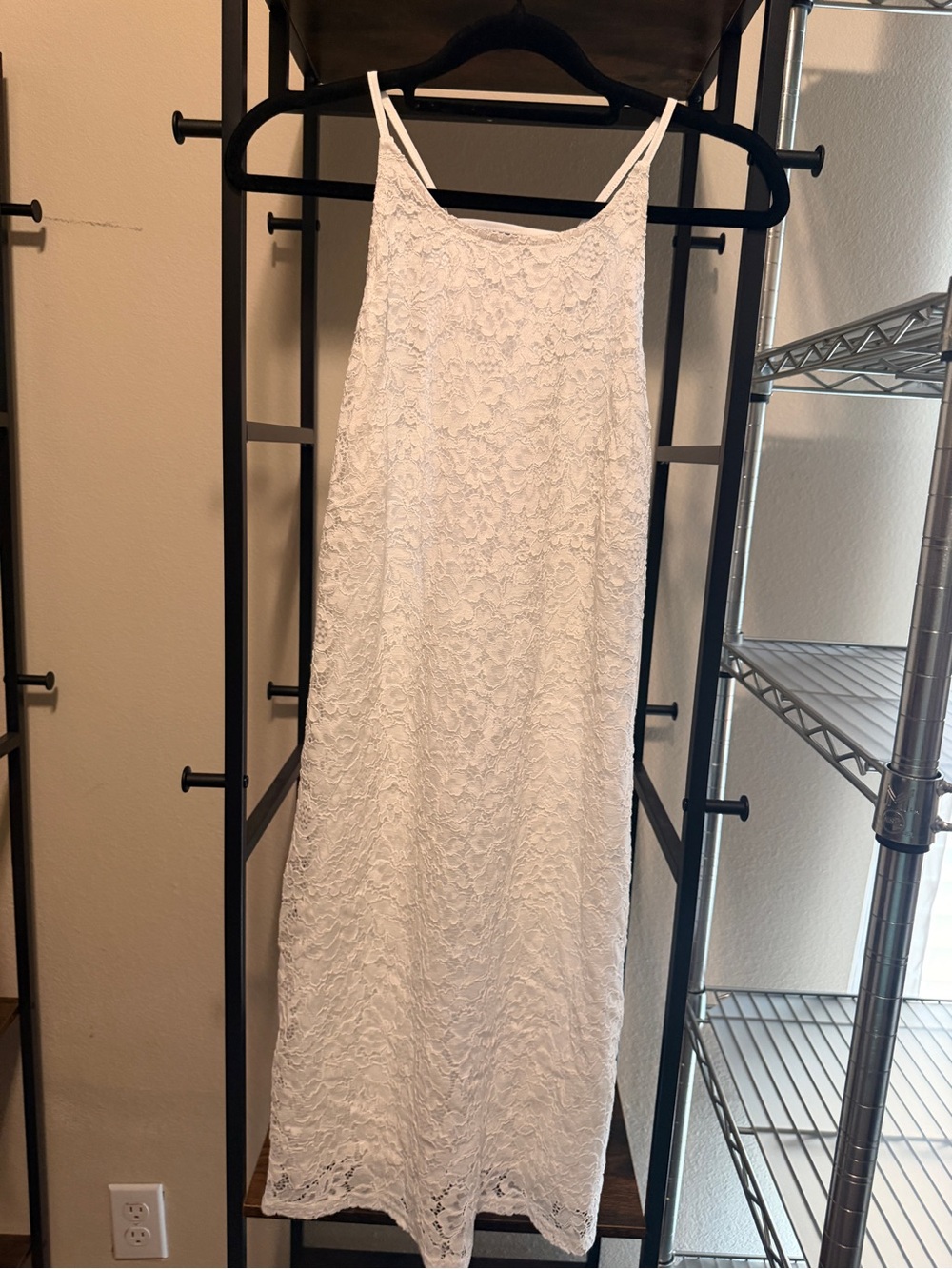 Target White Lace Maxi Dress with Spaghetti Straps
